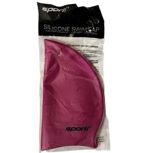 Sporti Pink Silicone Swim Cap